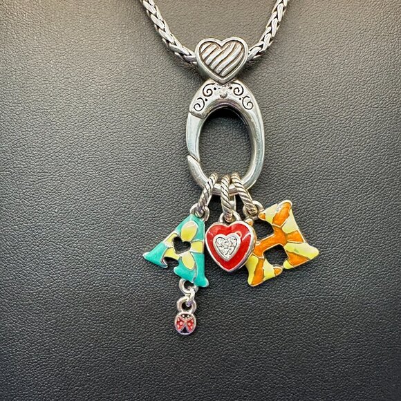 Brighton ABC Hook Charm Necklace w/Heart Charm & Initial Charms - Picture 4 of 13